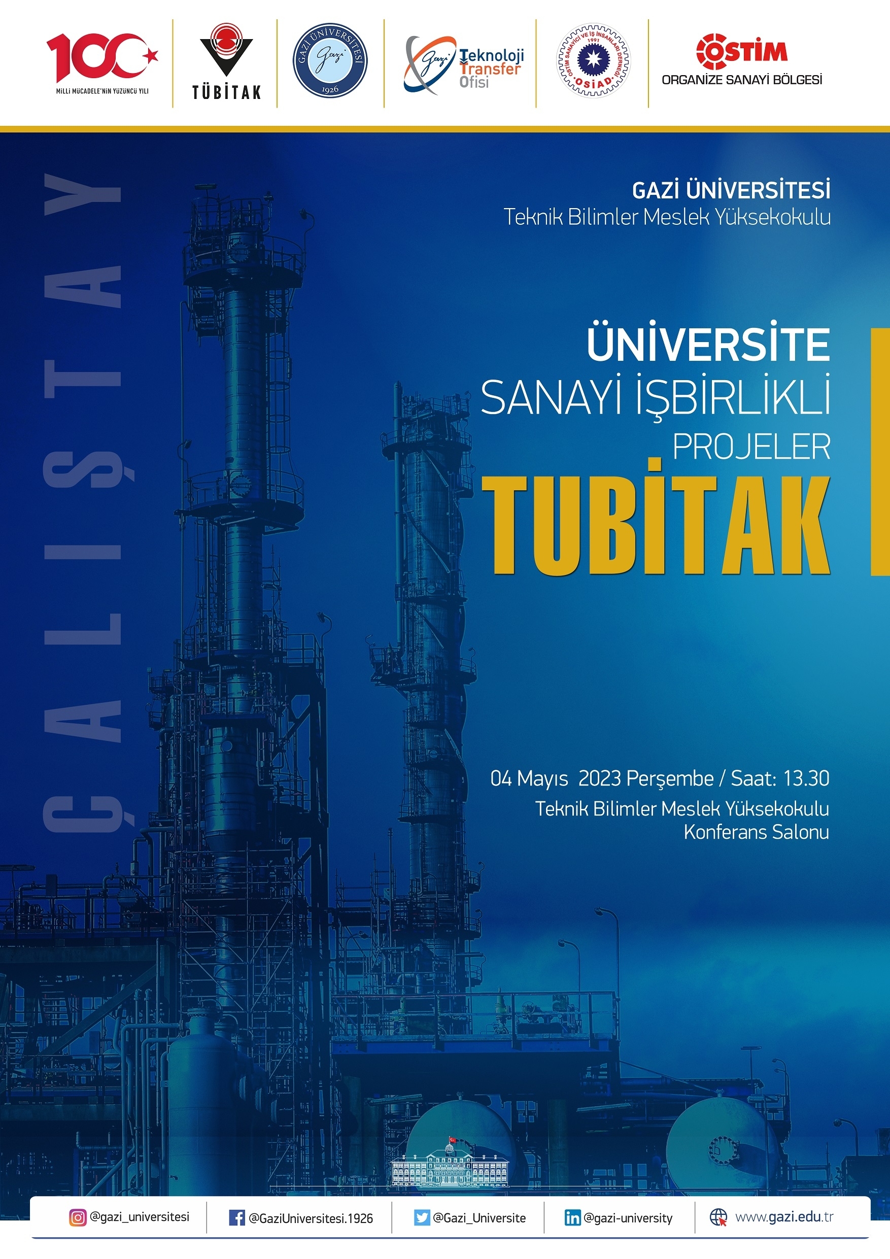 Çalıştay: Üniversite Sanayi İşbirlikli Projeler TÜBİTAK-Afiş-1
