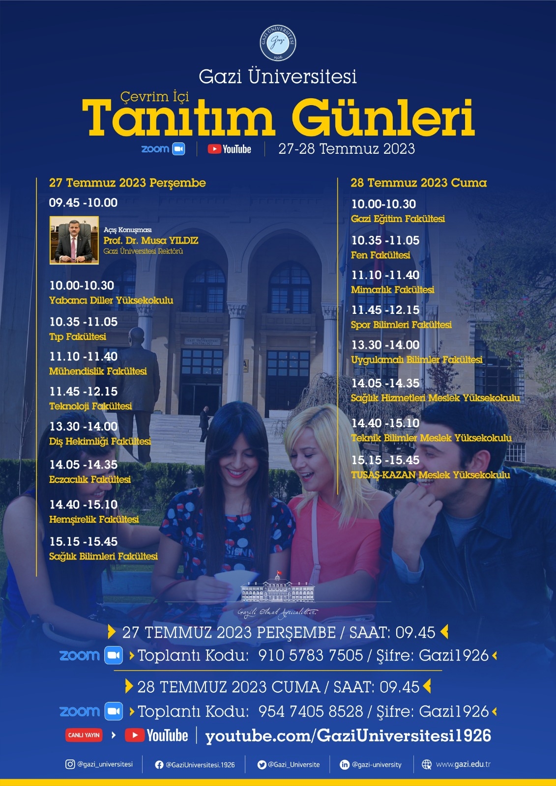 Gazi Üniversitesi Çevrim İçi Tanıtım Günleri-1