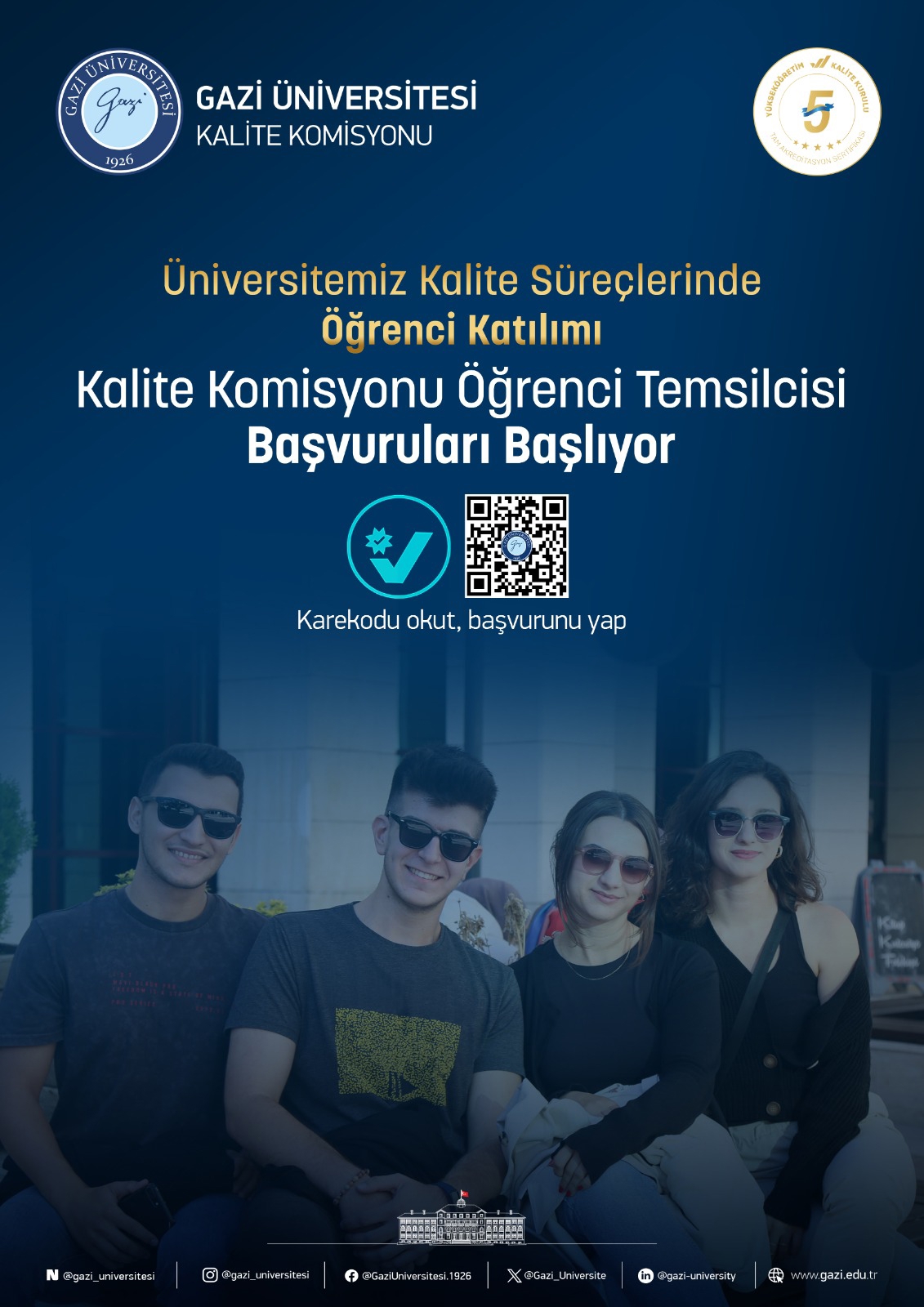 Kalite Komisyonu Öğrenci Temsilcisi Başvuruları Başladı!-1