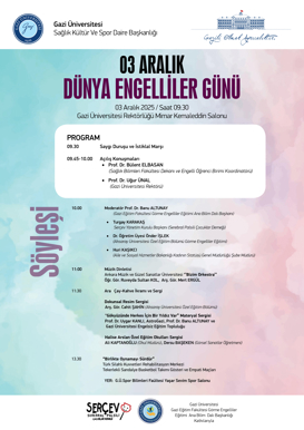 3 Aralık Dünya Engelliler Günü Programı