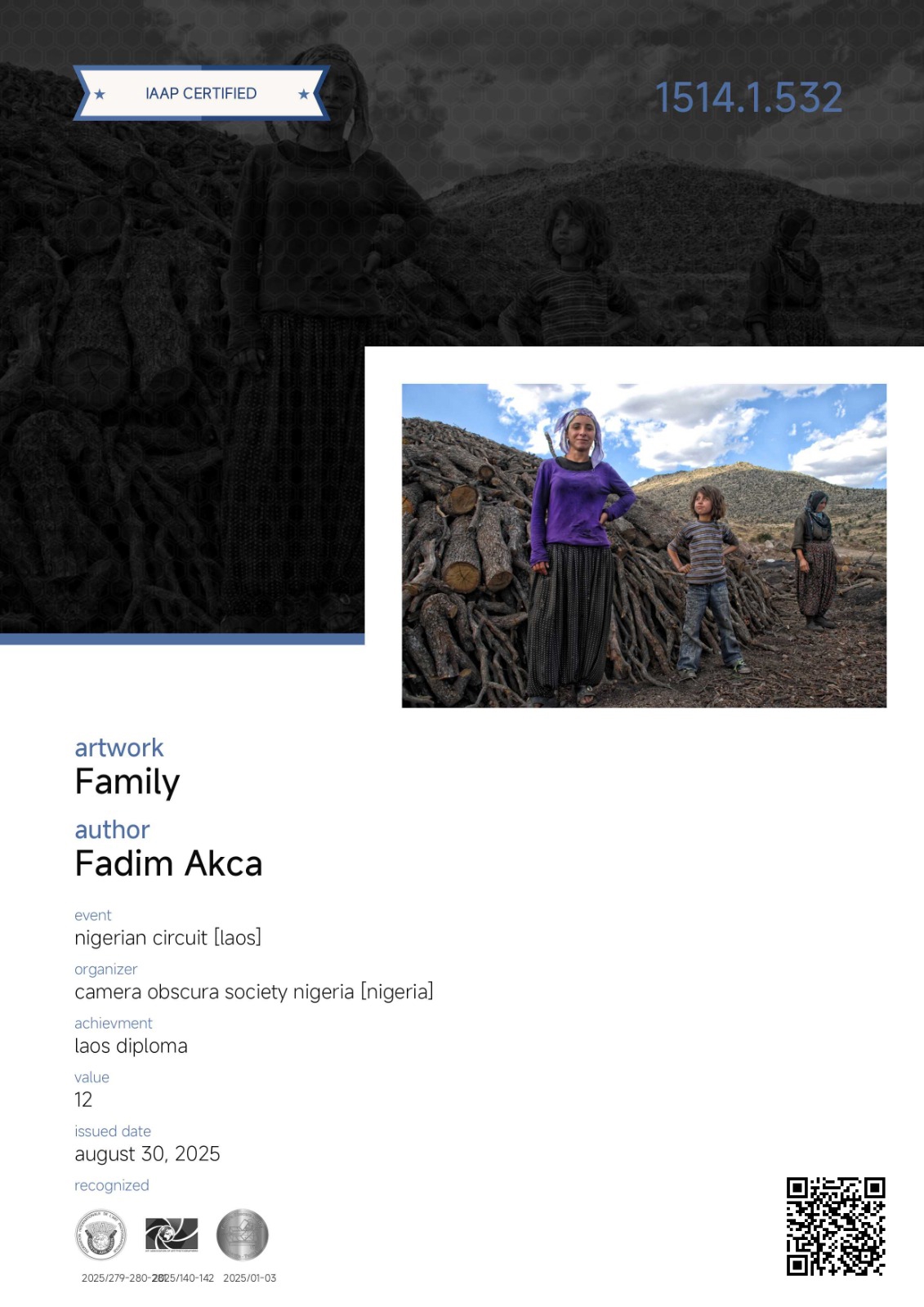 Uluslararası Fotoğraf Sanatçısı (AFIAP)-1