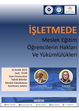 İşletmede Mesleki Eğitim Öğrencilerin Hakları ve Yükümlülükleri