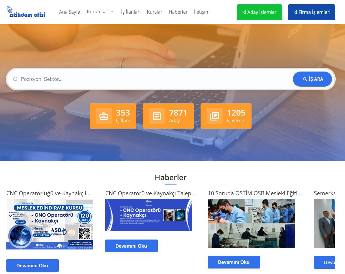 Ostimistihdam.com Sekmesi Web Sayfamızda Yayında-1