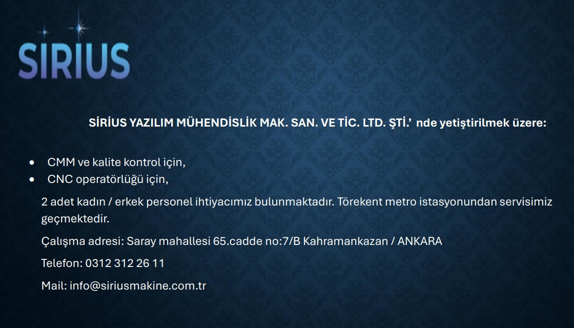 Sirüs İş İlanı-1