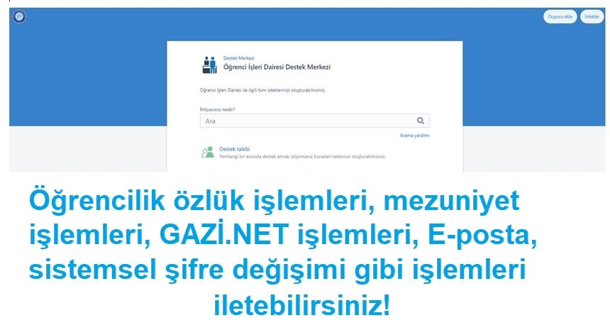 web destek merkezi