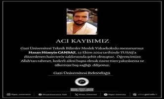 TAZİYE MESAJI (Acı Kaybımız Teknik Bilimler Meslek Yüksekokulu mezunu Hasan Hüseyin CANBAZ)