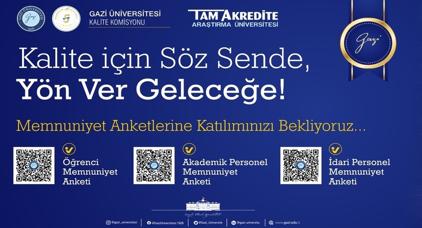 Kalite Komisyonu 2025 yılı Memnuniyet Araştırması