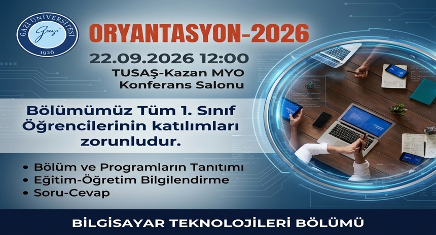 Bilgisayar bölümü oryantasyon 2026
