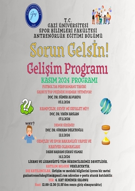 "Sorun Gelsin!" Gelişim Programı Kasım 2024 Programı