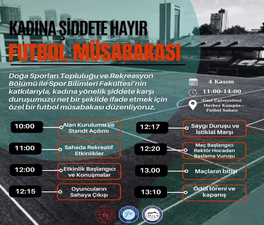 Kadına Şiddete Hayır Futbol Müsabakası akış afiş-1-1