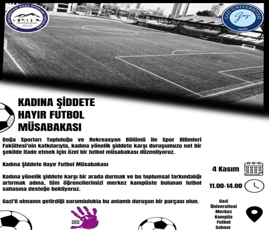 Kadına Şiddete Hayır Futbol Müsabakası afiş-1-1