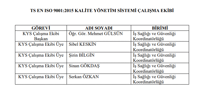 KYS GÜNCEL ÇALIŞMA EKİBİ-1