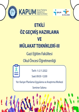 Etkili Özgeçmiş Hazırlama ve Mülakat Teknikleri