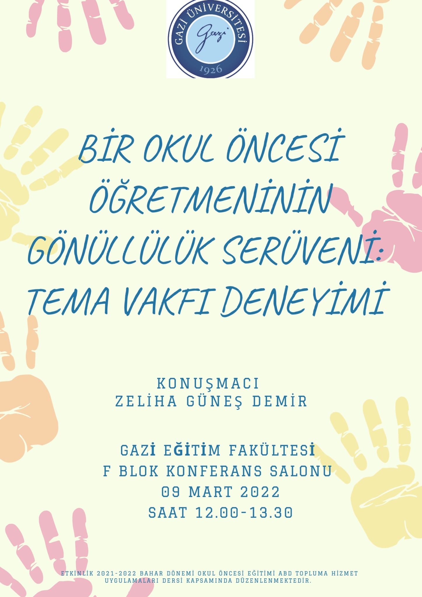 Bir Okul Öncesi Öğretmeninin Gönüllülük Serüveni TEMA Vakfı Deneyimi-1