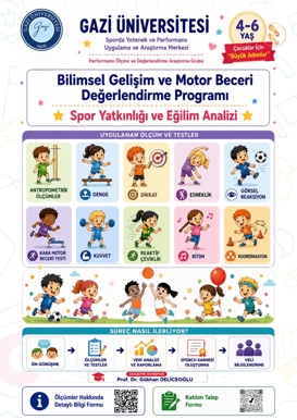 Çocukların Fiziksel Performansı Bilimsel Yöntemlerle Değerlendiriliyor