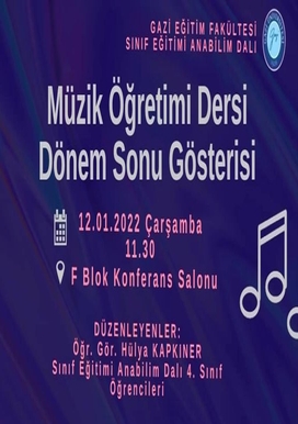 Müzik Öğretimi Dersi Dönem Sonu Gösterisi