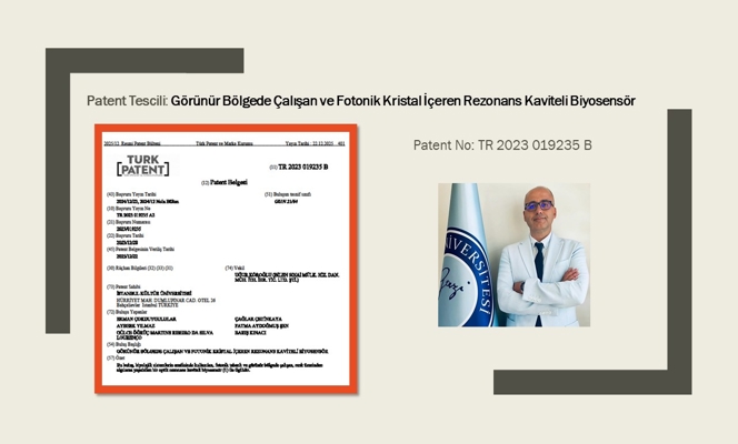 Fakültemiz Dekanı ve Fotonik Bölümü Öğretim Üyesi Prof. Dr. Barış KINACI’nın Yeni Buluş Patenti