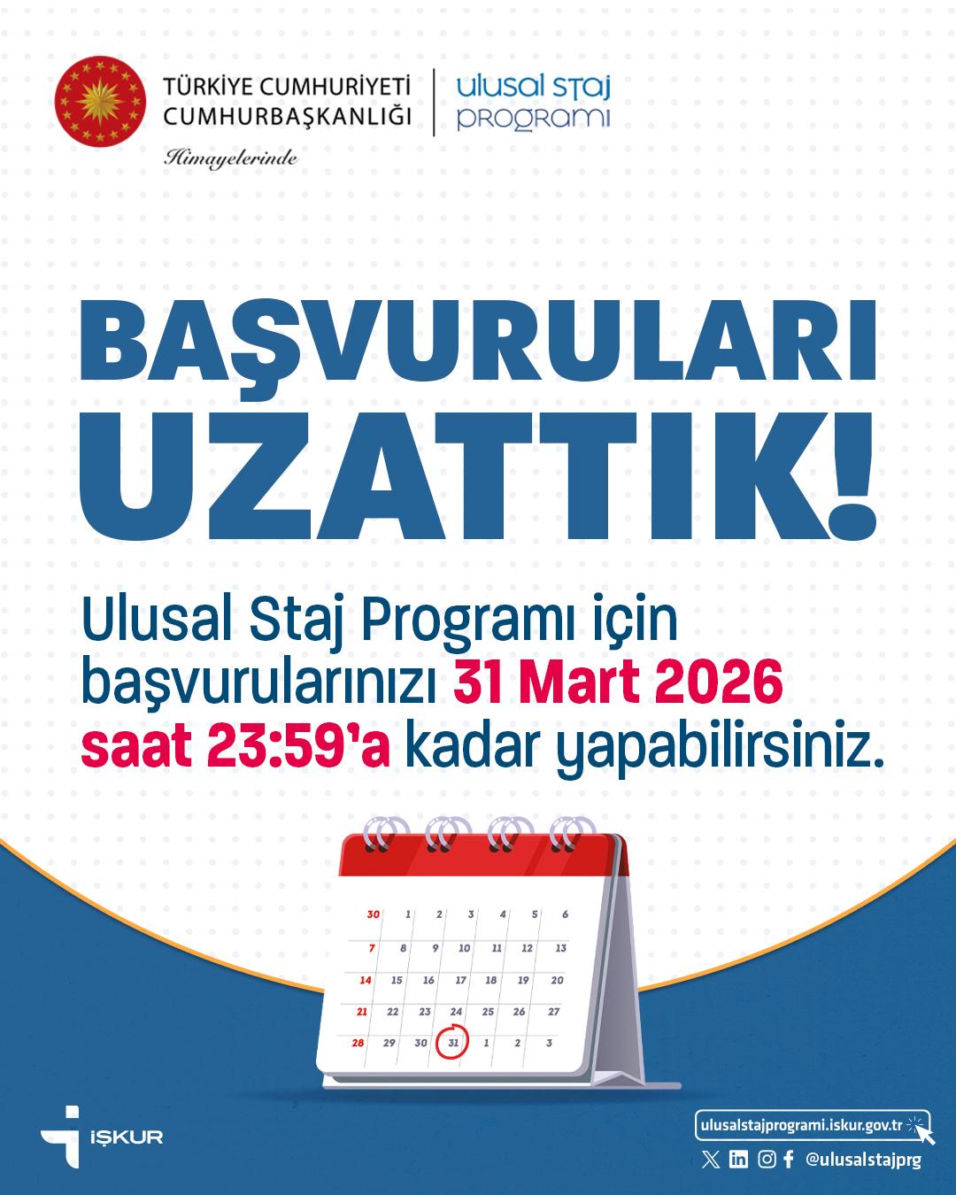 Ulusal Staj Programı Süre Uzatımı-1