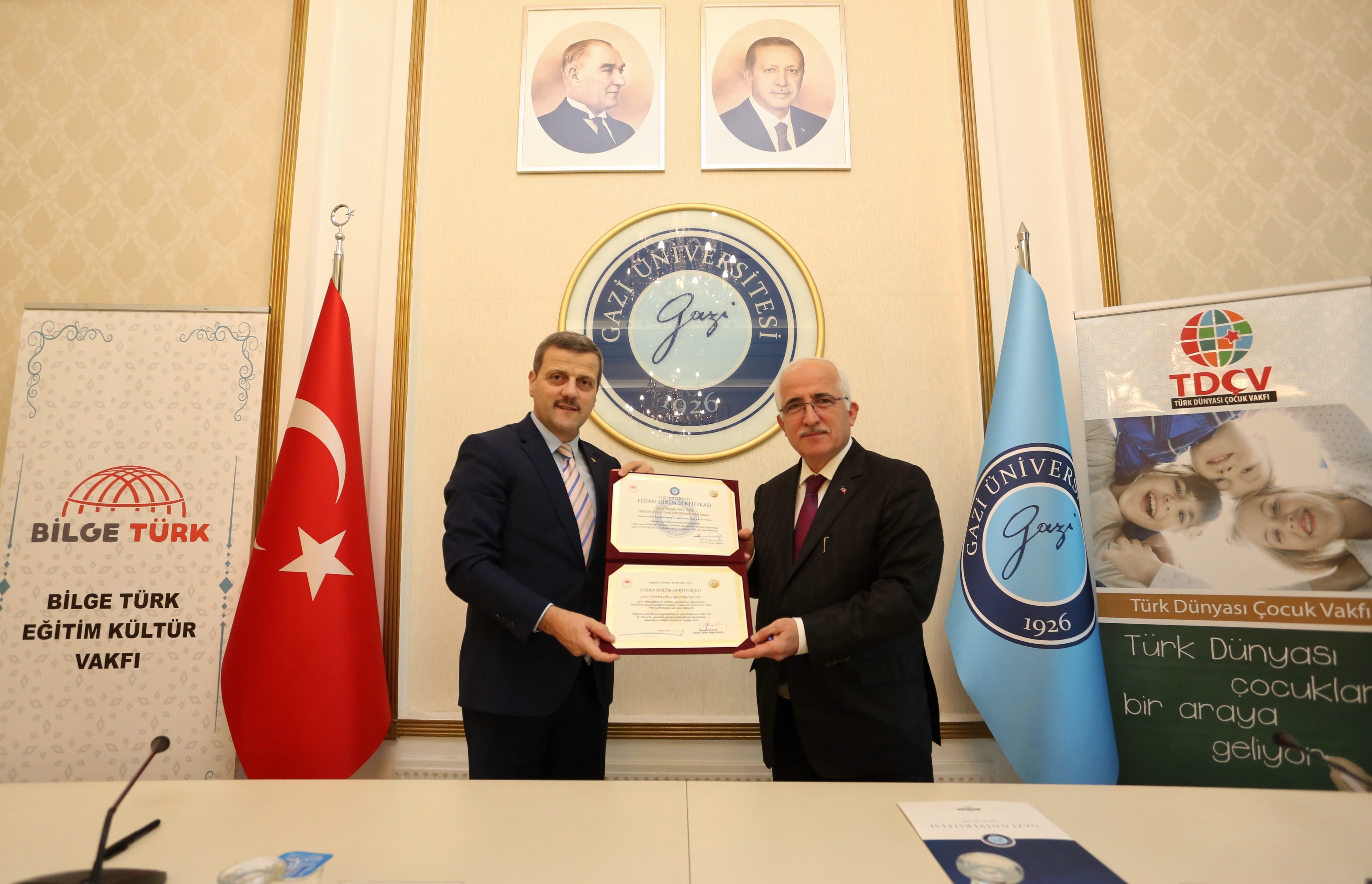 Üniversitemiz ile Türk Dünyası Çocuk Vakfı ve Bilge Türk Eğitim Kültür Vakfı Arasında İş Birliği Protokolü İmzalandı-1