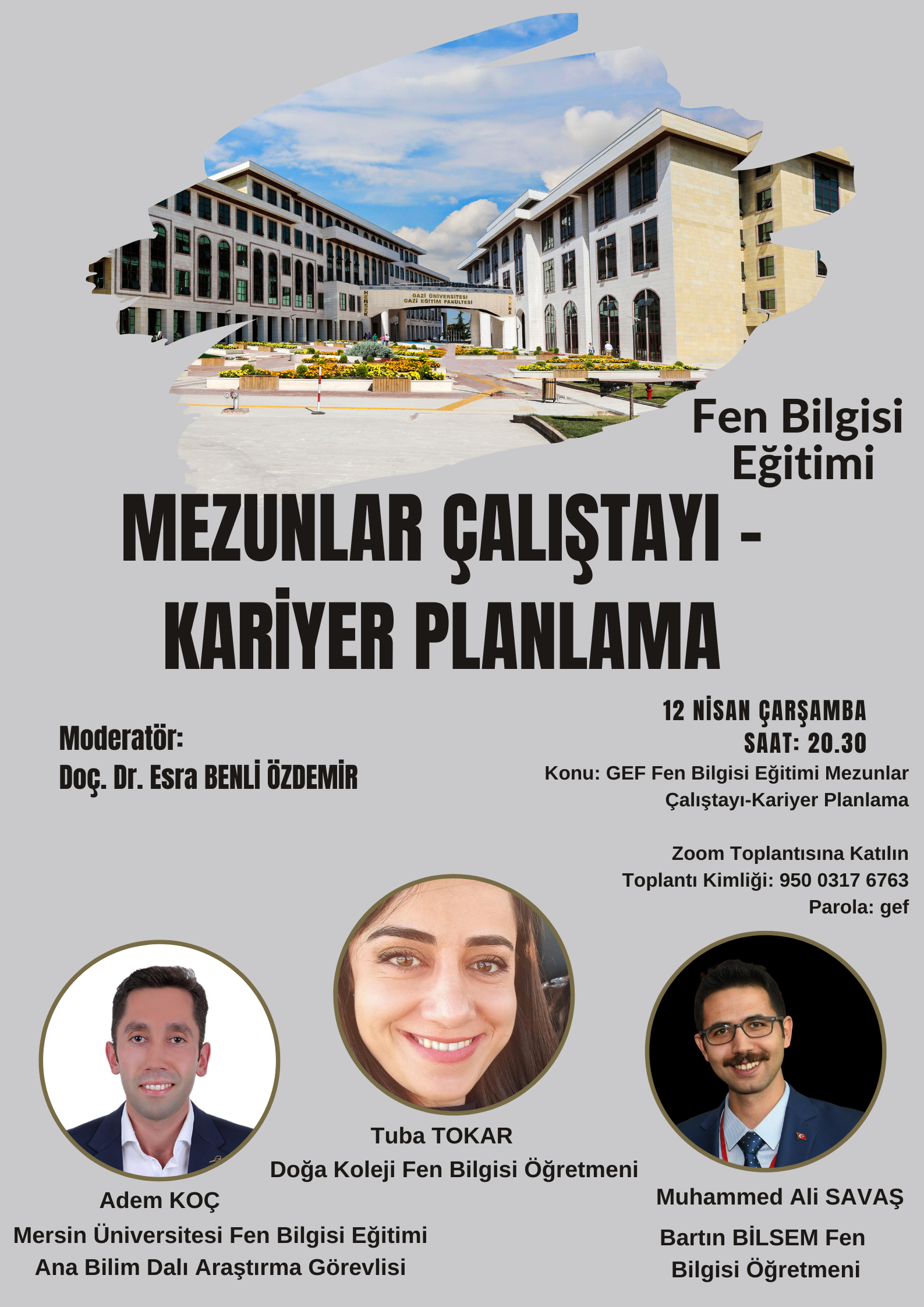 Fen Bilgisi Eğitimi Mezunlar Paneli-Kariyer Planlama Programı (Çevrim ...