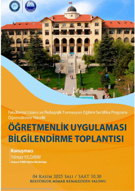 Öğretmenlik Uygulaması Toplantı