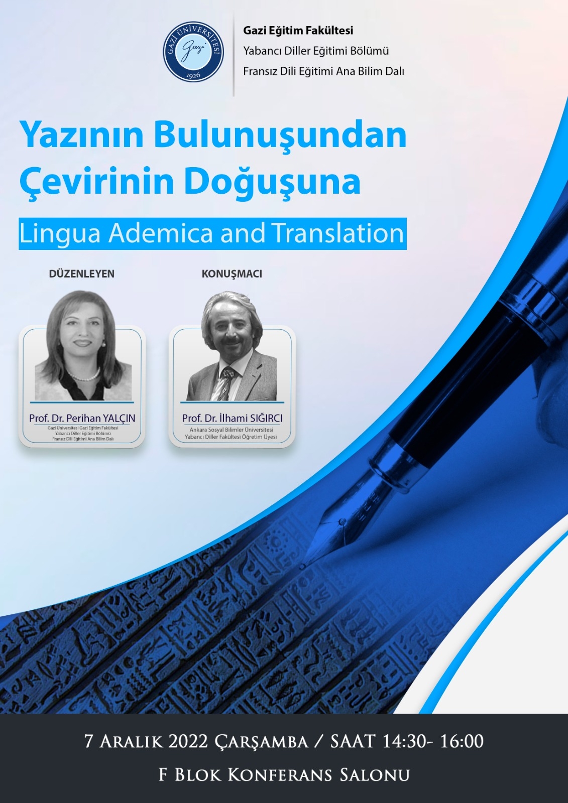 Konferans: Yazının Bulunuşundan Çevirinin Doğuşuna-1