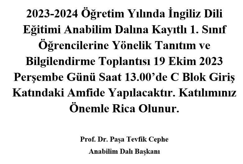 1. Sınıf Öğrencilerine Yönelik Tanıtım ve Bilgilendirme Toplantısı-1