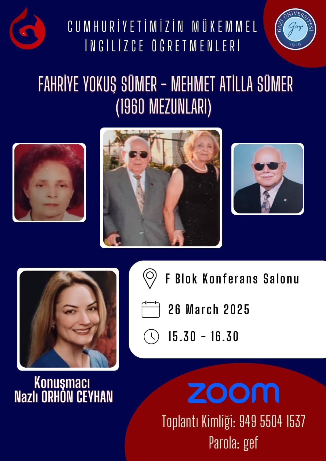 Cumhuriyetimizin Mükemmel İngilizce Öğretmenleri: Fahriye Yokuş Sümer - Mehmet Atilla Sümer -1