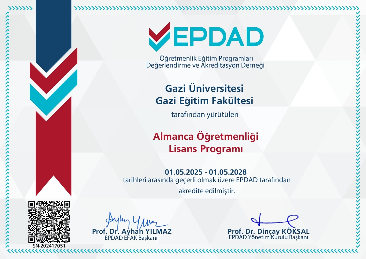 Almanca Öğretmenliği Lisans Programımız Akredite Olmuştur-1