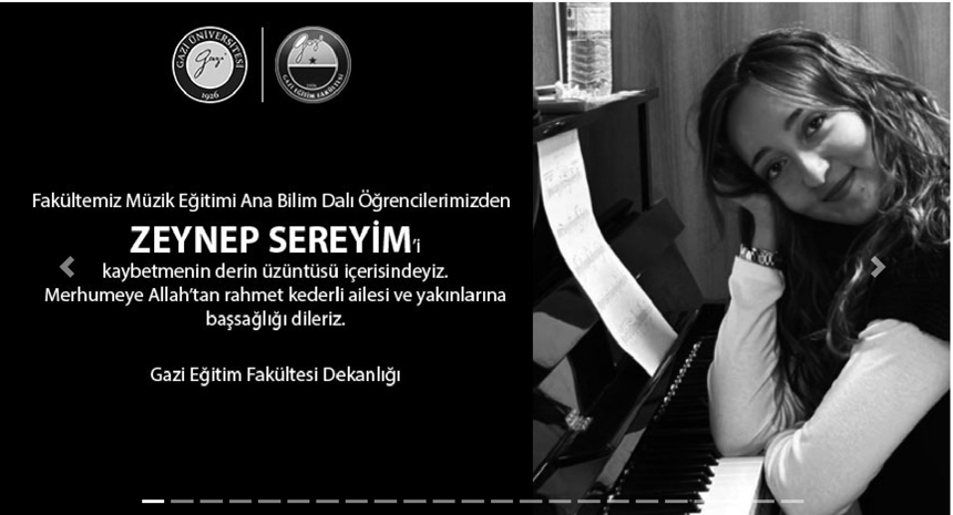 Öğrencimiz Zeynep Sereyim’i kaybettik 