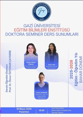 Doktora Seminer Dersi Sunumları