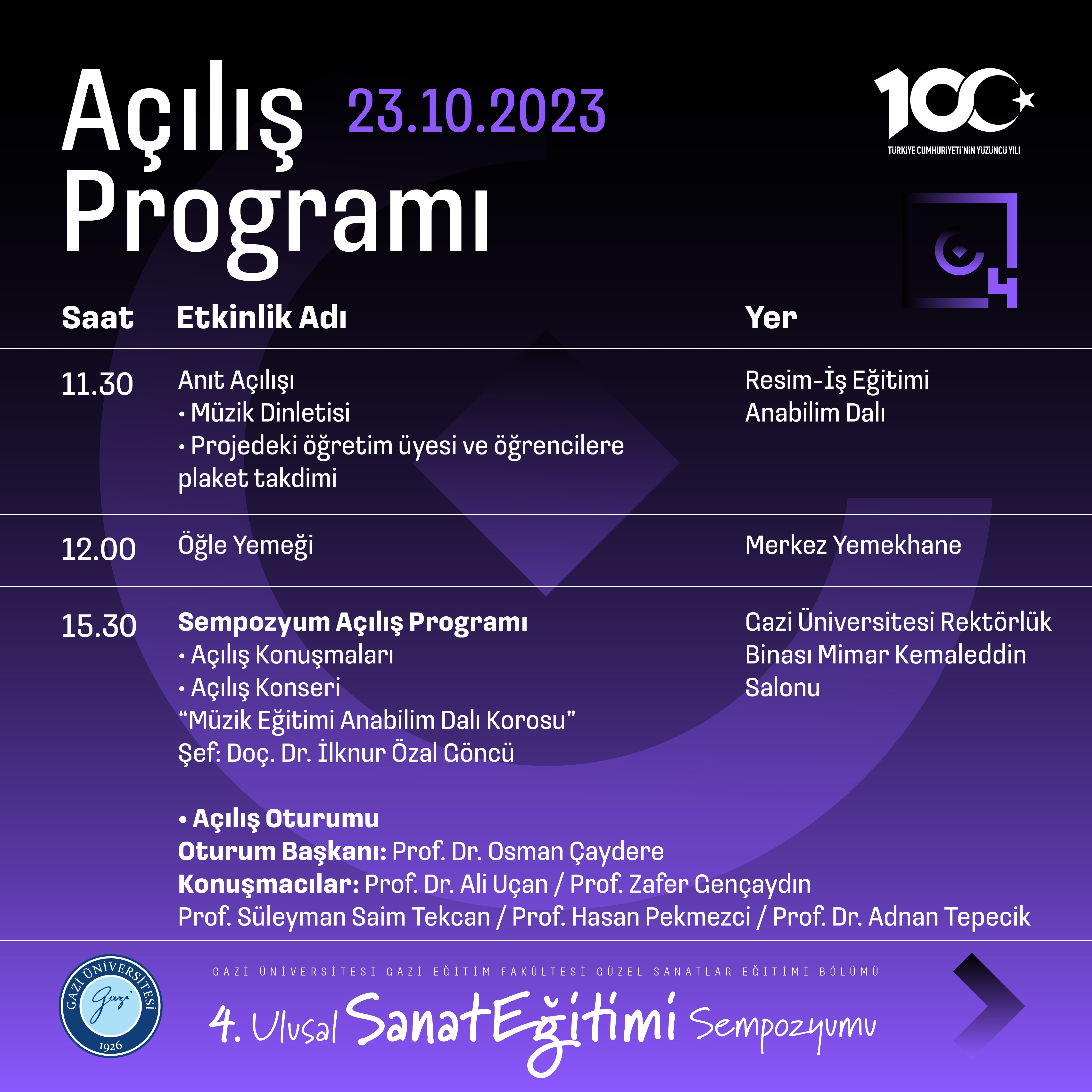 4.ULUSAL SANAT ÇALIŞTAYI AÇILIŞ PROGRAMI -1