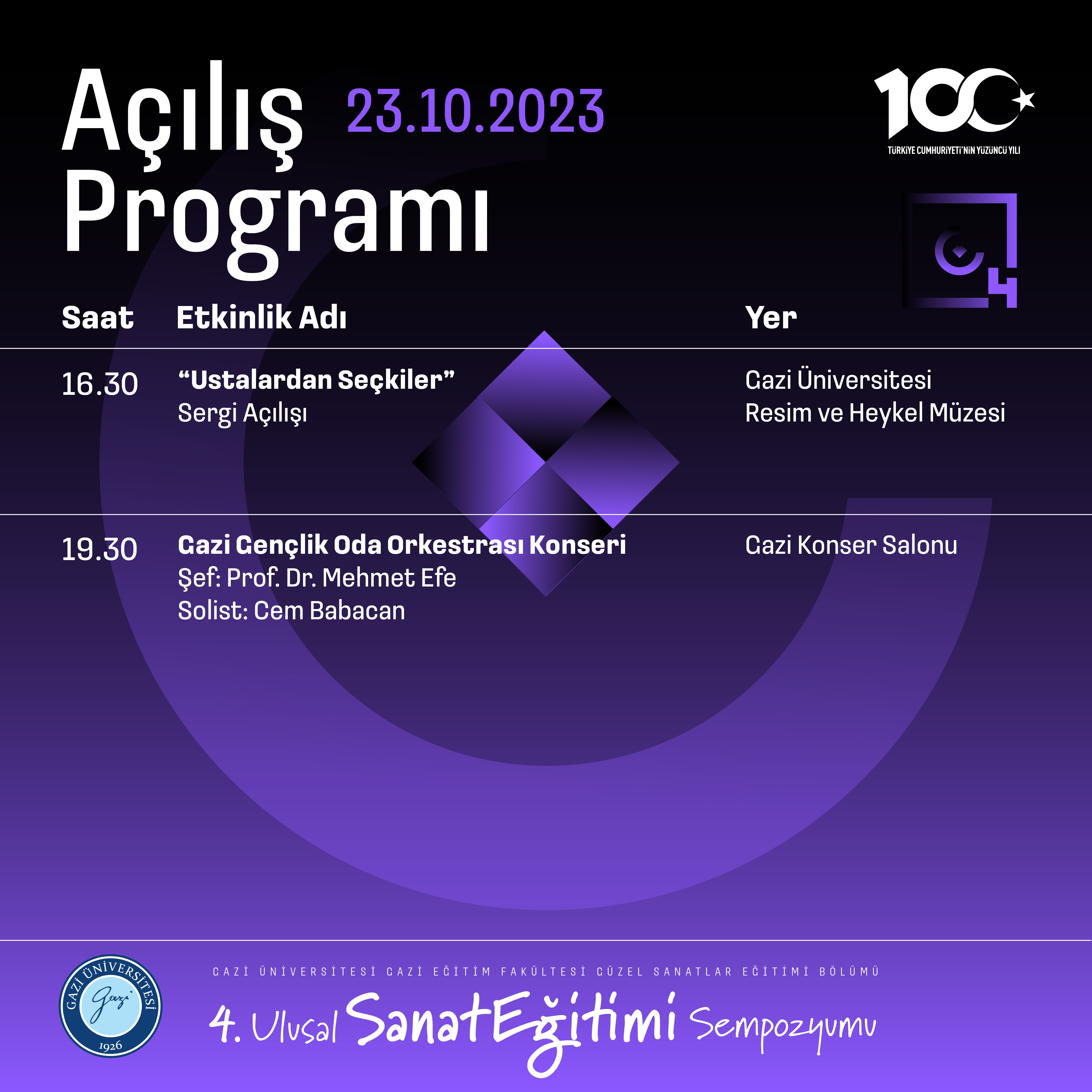 4.ULUSAL SANAT ÇALIŞTAYI AÇILIŞ PROGRAMI -1